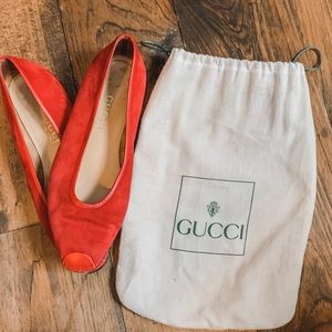 Gucci red ballet flats
